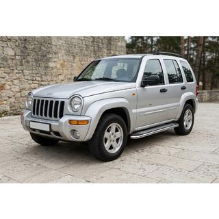 Бокові пороги Maydos V2 (2 шт., Алюміній) Jeep Cherokee/Liberty 2002-2007 рр. фото 1