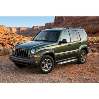 Бокові пороги Allmond Grey (2 шт., Алюміній) Jeep Cherokee/Liberty 2002-2007 рр. фото 1