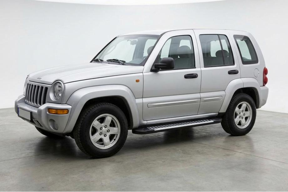 Jeep Cherokee/Liberty 2002-2007 рр. Бокові пороги Line (2 шт., Алюміній) Фото 1