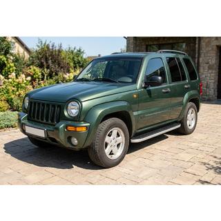 Бокові пороги Tayga Grey (2 шт., Алюміній) Jeep Cherokee/Liberty 2002-2007 рр. фото 1