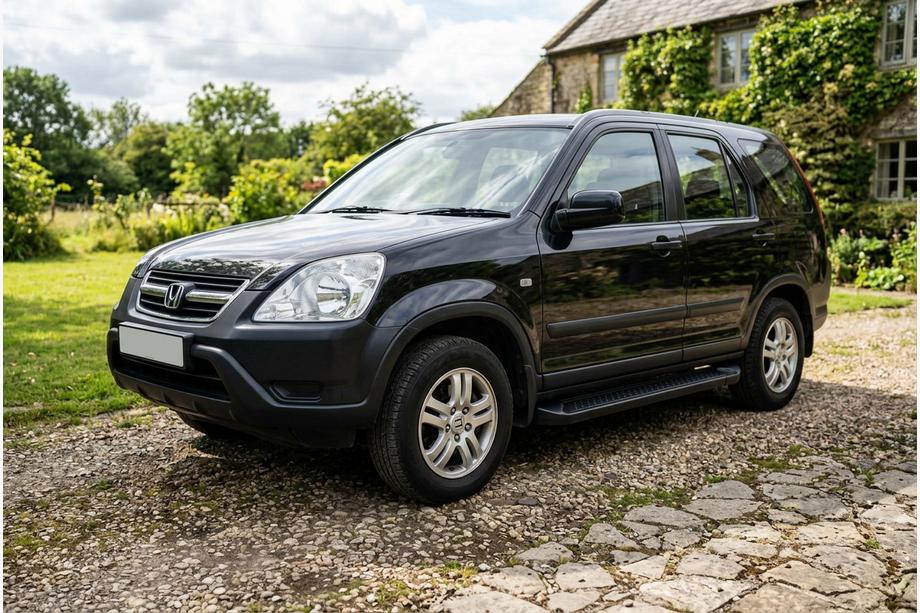 Honda CRV 2001-2006 рр. Бокові пороги Allmond Black (2 шт., Алюміній) Фото 1