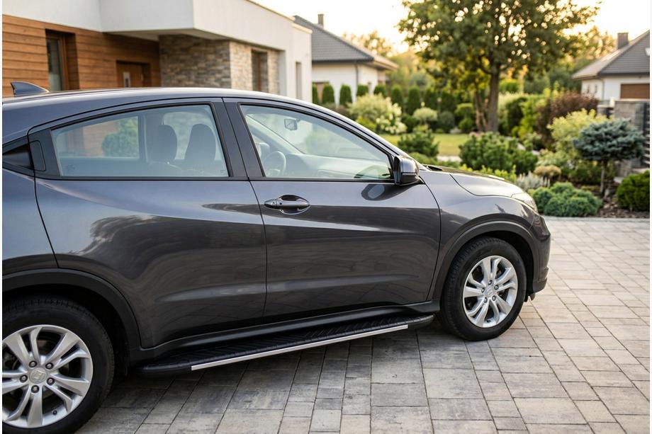 Honda HR-V 2014-2021 рр. Бокові пороги Bosphore Grey (2 шт., Алюміній) Фото 1