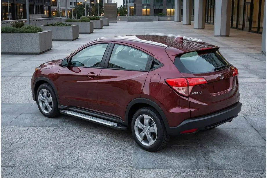Honda HR-V 2014-2021 рр. Бокові пороги Allmond Grey (2 шт., Алюміній) Фото 1