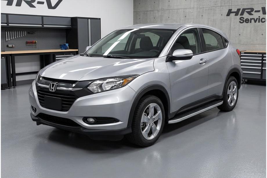 Honda HR-V 2014-2021 рр. Бокові пороги Tayga Grey (2 шт., Алюміній) Фото 1