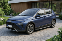 Hyundai Bayon 2021- рр. Бокові пороги Bosphore Grey (2 шт., Алюміній) фото 1