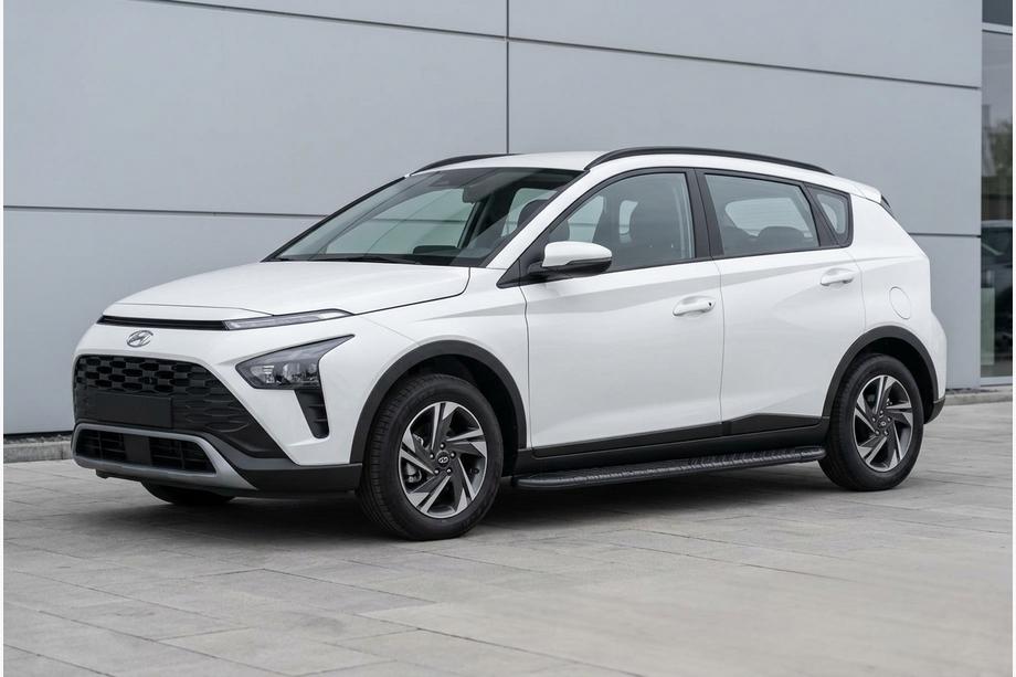 Hyundai Bayon 2021- рр. Бокові пороги Bosphore Black (2 шт., Алюміній) Фото 1