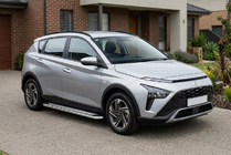 Hyundai Bayon 2021- рр. Бокові пороги Maydos V2 (2 шт., Алюміній) фото 1