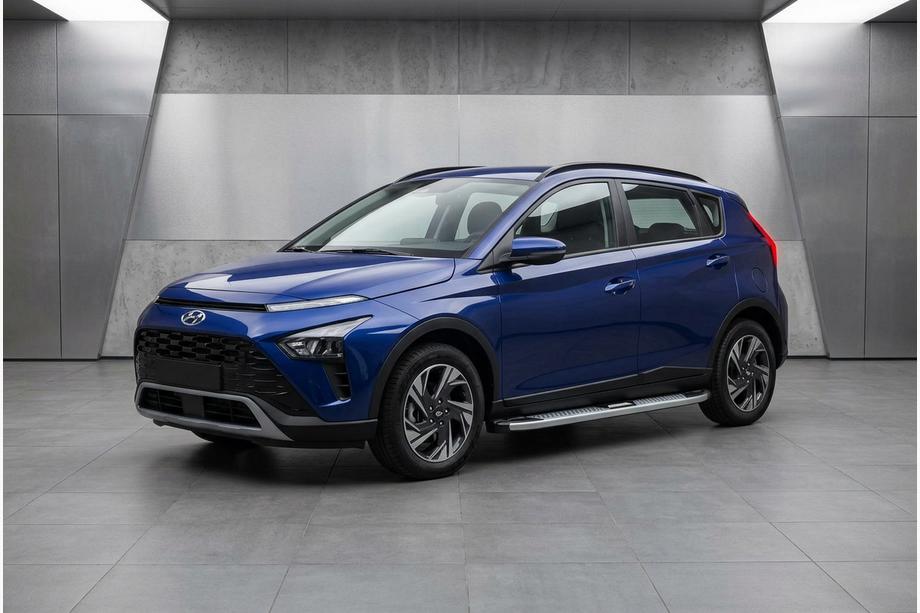 Hyundai Bayon 2021- рр. Бокові пороги Mevsim Grey (2 шт., Алюміній) Фото 1