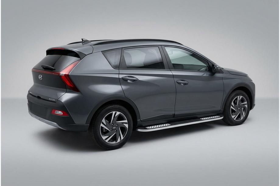 Hyundai Bayon 2021- рр. Бокові пороги Tayga V2 (2 шт., Алюміній) Фото 1