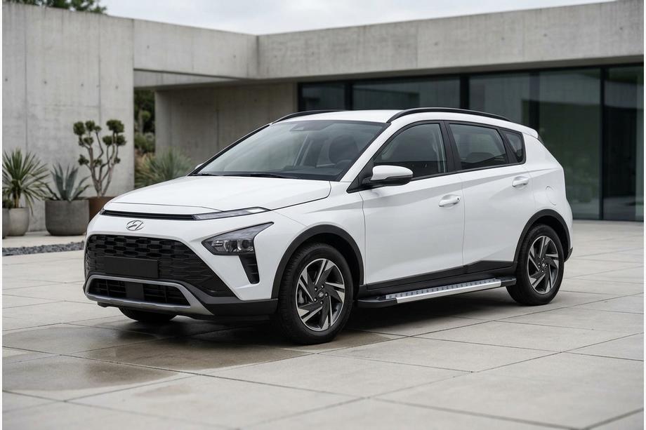 Hyundai Bayon 2021- рр. Бокові пороги Vision New Grey (2 шт., Алюміній) Фото 1