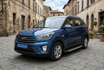 Hyundai Creta 2014-2020 рр. Бокові пороги Duru (2 шт., Алюміній) фото 1