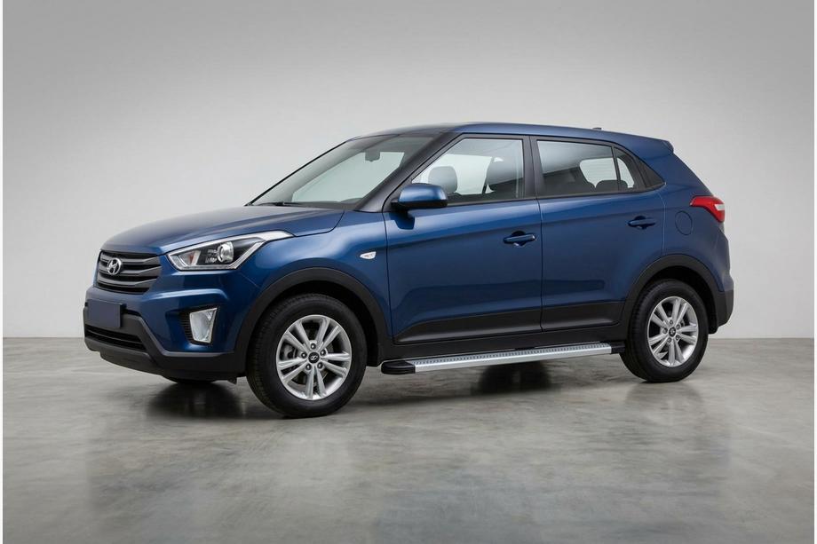 Hyundai Creta 2014-2020 рр. Бокові пороги Maya V2 (2 шт., Алюміній) Фото 2