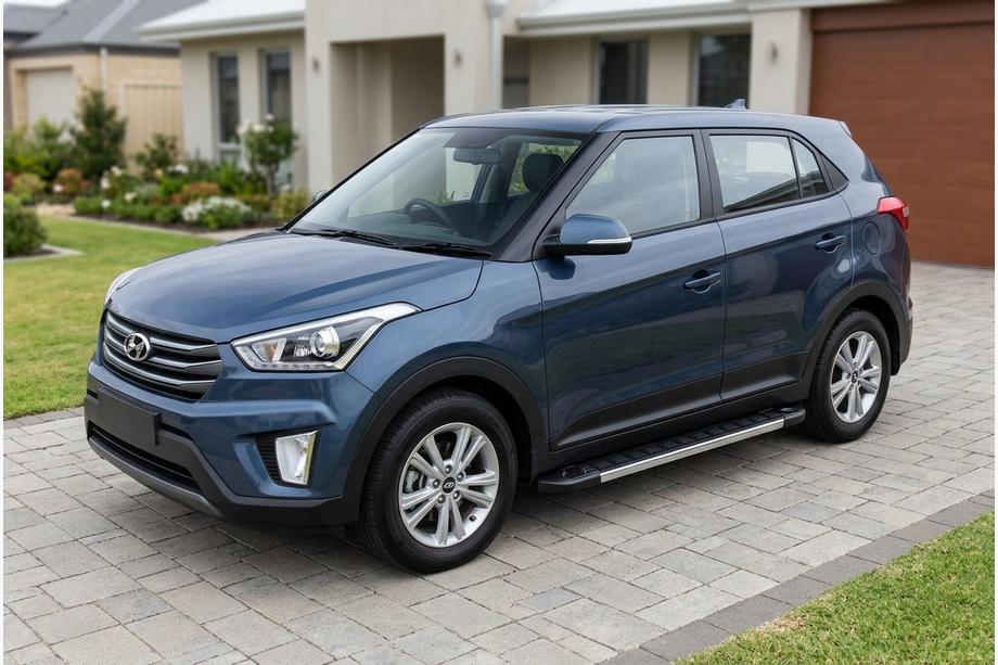 Hyundai Creta 2014-2020 рр. Бокові пороги RedLine (2 шт., Алюміній) Фото 1
