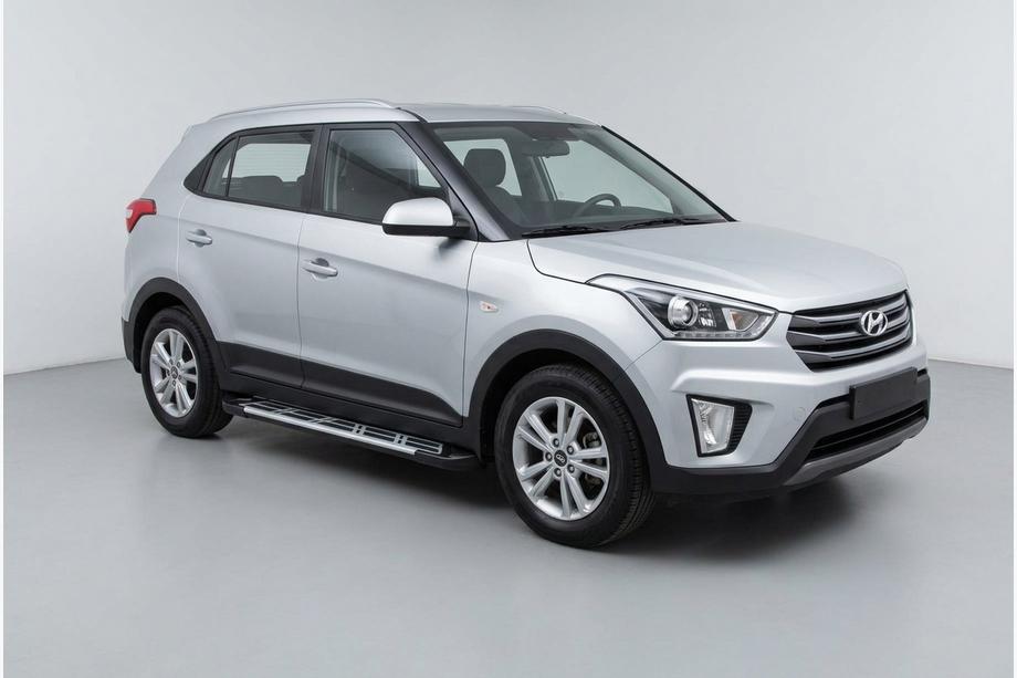 Hyundai Creta 2014-2020 рр. Бокові пороги Sunrise (2 шт., Алюміній) Фото 1