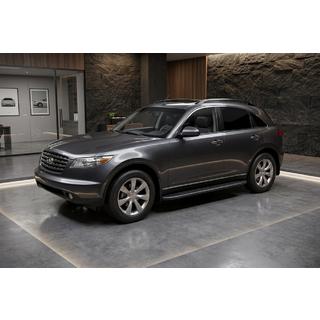 Бокові пороги Bosphore Black (2 шт., Алюміній) Infiniti FX 2003-2008 рр. фото 1