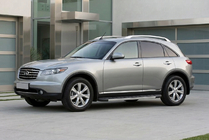 Infiniti FX 2003-2008 рр. Бокові пороги Duru (2 шт., Алюміній) фото 1