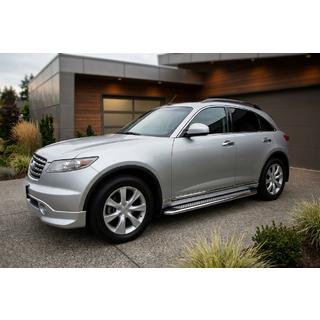 Бокові пороги Maydos V2 (2 шт., Алюміній) Infiniti FX 2003-2008 рр. фото 1
