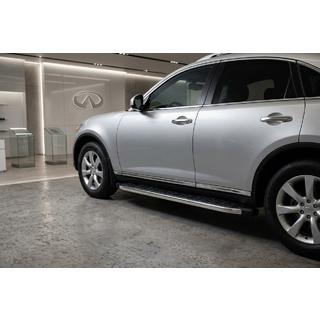 Бокові пороги BlackLine (2 шт., Алюміній) Infiniti FX 2003-2008 рр. фото 1