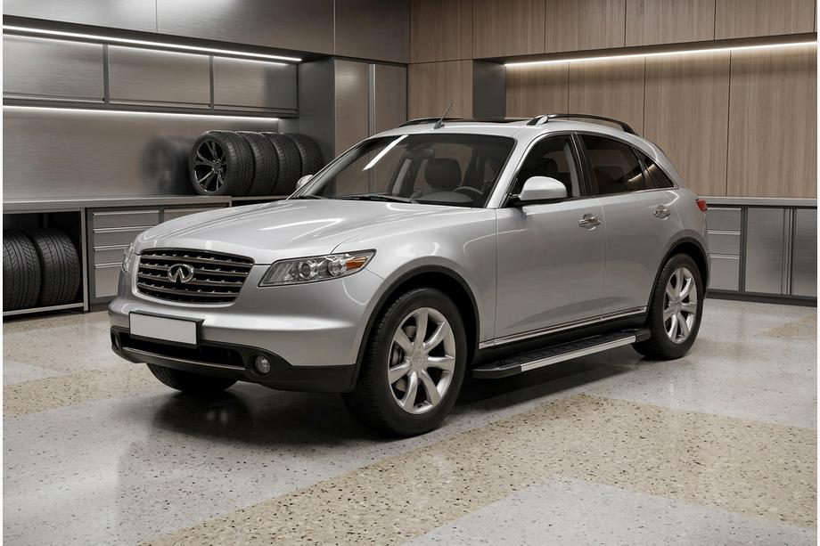 Infiniti FX 2003-2008 рр. Бокові пороги RedLine (2 шт., Алюміній) Image