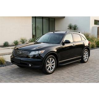 Бокові пороги Tayga Black (2 шт., Алюміній) Infiniti FX 2003-2008 рр. фото 1