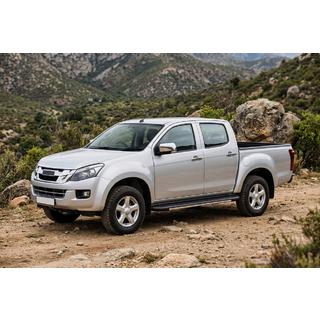 Бокові пороги Bosphore Grey (2 шт., Алюміній) Isuzu D-Max 2011-2019 рр. фото 1