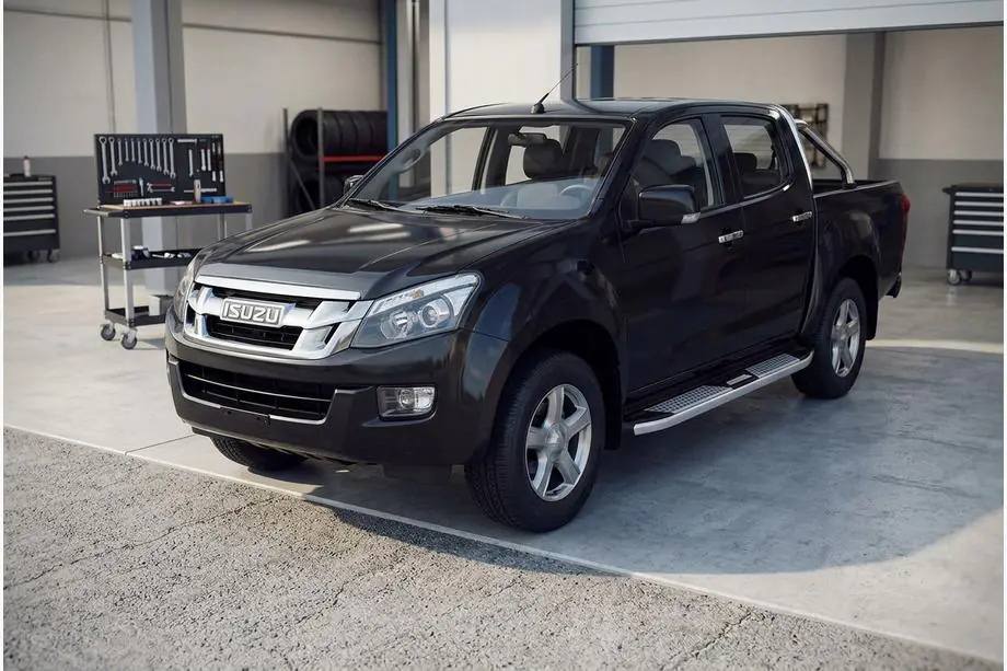 Isuzu D-Max 2011-2019 рр. Бокові пороги Mevsim Grey (2 шт., Алюміній) Фото 1
