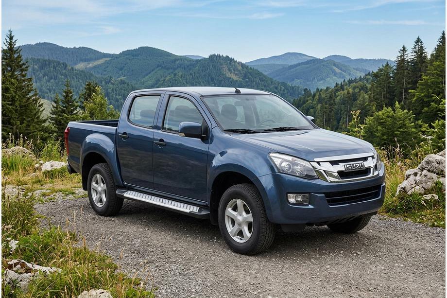 Isuzu D-Max 2011-2019 рр. Бокові пороги Allmond Grey (2 шт., Алюміній) Фото 1