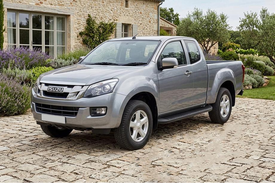 Isuzu D-Max 2011-2019 рр. Бокові пороги Tayga Black (2 шт., Алюміній) Фото 1