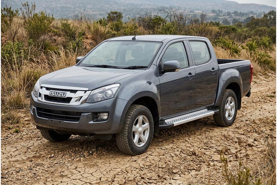 Isuzu D-Max 2011-2019 рр. Бокові пороги Vision New Grey (2 шт., Алюміній) Image