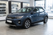 Kia Stonic 2017- рр. Бокові пороги Bosphorus Grey (2 шт., Алюміній) фото 1