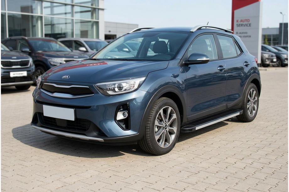 Kia Stonic 2017- рр. Бокові пороги Maya V1 (2 шт., Алюміній) Image