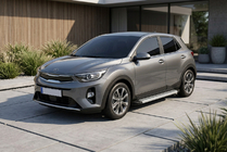 Kia Stonic 2017- рр. Бокові пороги Maya V2 (2 шт., Алюміній) фото 1