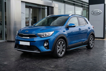 Kia Stonic 2017- рр. Бокові пороги Maya Blue (2 шт., Алюміній) фото 1