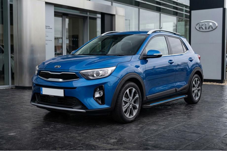 Kia Stonic 2017- рр. Бокові пороги Maya Blue (2 шт., Алюміній) Image
