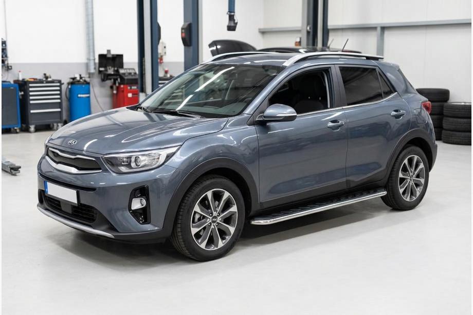 Kia Stonic 2017- рр. Бокові пороги Maydos V1 (2 шт., Алюміній) Image