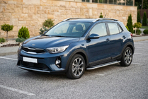 Kia Stonic 2017- рр. Бокові пороги Maydos V2 (2 шт., Алюміній) фото 1