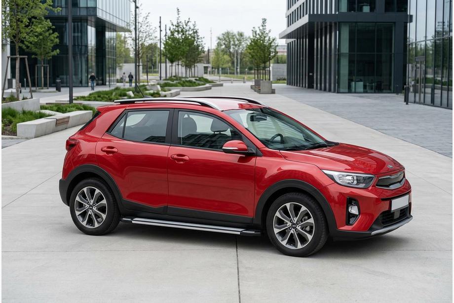 Kia Stonic 2017- рр. Бокові пороги Rainbow (2 шт., Алюміній) Image