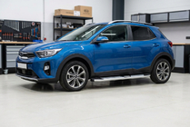 Kia Stonic 2017- рр. Бокові пороги Mevsim Grey (2 шт., Алюміній) фото 1