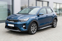 Kia Stonic 2017- рр. Бокові пороги Line (2 шт., Алюміній) фото 1