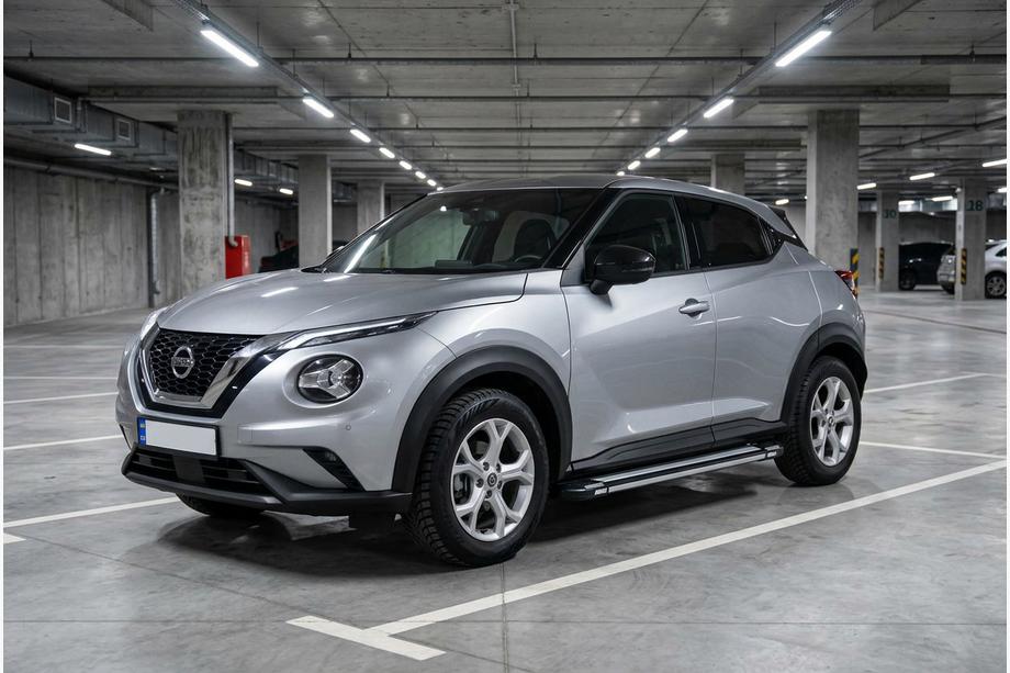 Nissan Juke 2020- рр. Бокові пороги Rainbow (2 шт., Алюміній) Image