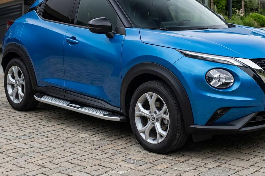 Nissan Juke 2020- рр. Бокові пороги Mevsim Grey (2 шт., Алюміній) Фото 1
