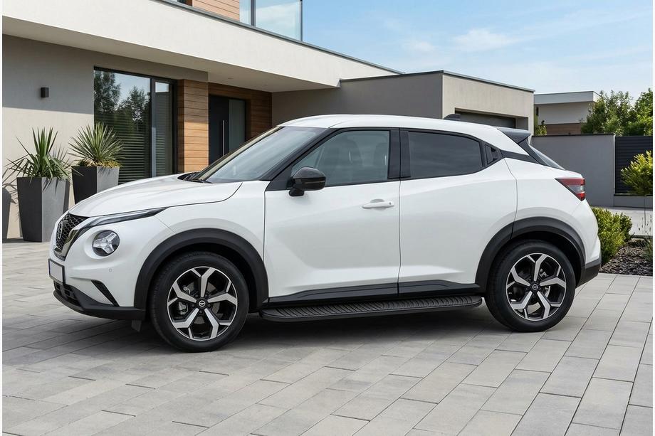 Nissan Juke 2020- рр. Бокові пороги Tayga Black (2 шт., Алюміній) Фото 1