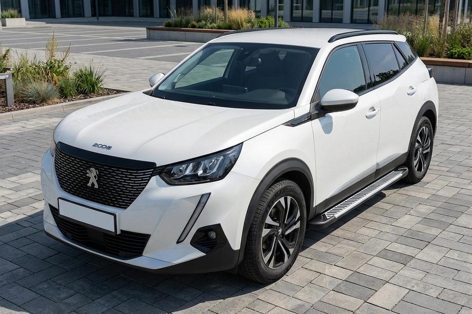 Peugeot 2008 2019- рр. Бокові пороги Line (2 шт., Алюміній) Image