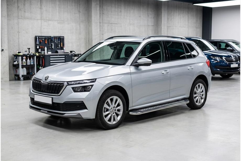 Skoda Kamiq 2019- рр. Бокові пороги Maydos V2 (2 шт., Алюміній) Image