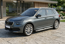 Skoda Kamiq 2019- рр. Бокові пороги Mevsim Grey (2 шт., Алюміній) фото 1