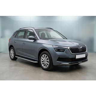 Бокові пороги Tayga Grey (2 шт., Алюміній) Skoda Kamiq 2019- рр. фото 1
