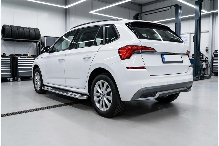 Skoda Kamiq 2019- рр. Бокові пороги Tayga V2 (2 шт., Алюміній) Фото 1