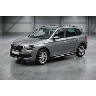 Бокові пороги Vision New Black (2 шт., Алюміній) Skoda Kamiq 2019- рр. фото 1