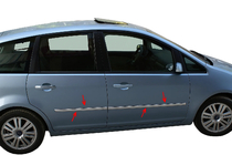 Ford Focus II 2005-2008 рр. Молдинг дверний (4 шт, нерж) OmsaLine - Італійська нержавійка фото 3