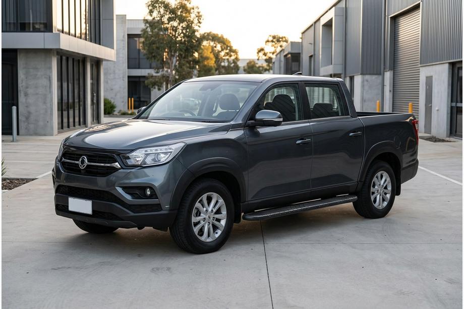 SsangYong Musso II 2018- рр. Бокові пороги Bosphore Black (2 шт., Алюміній) Фото 1